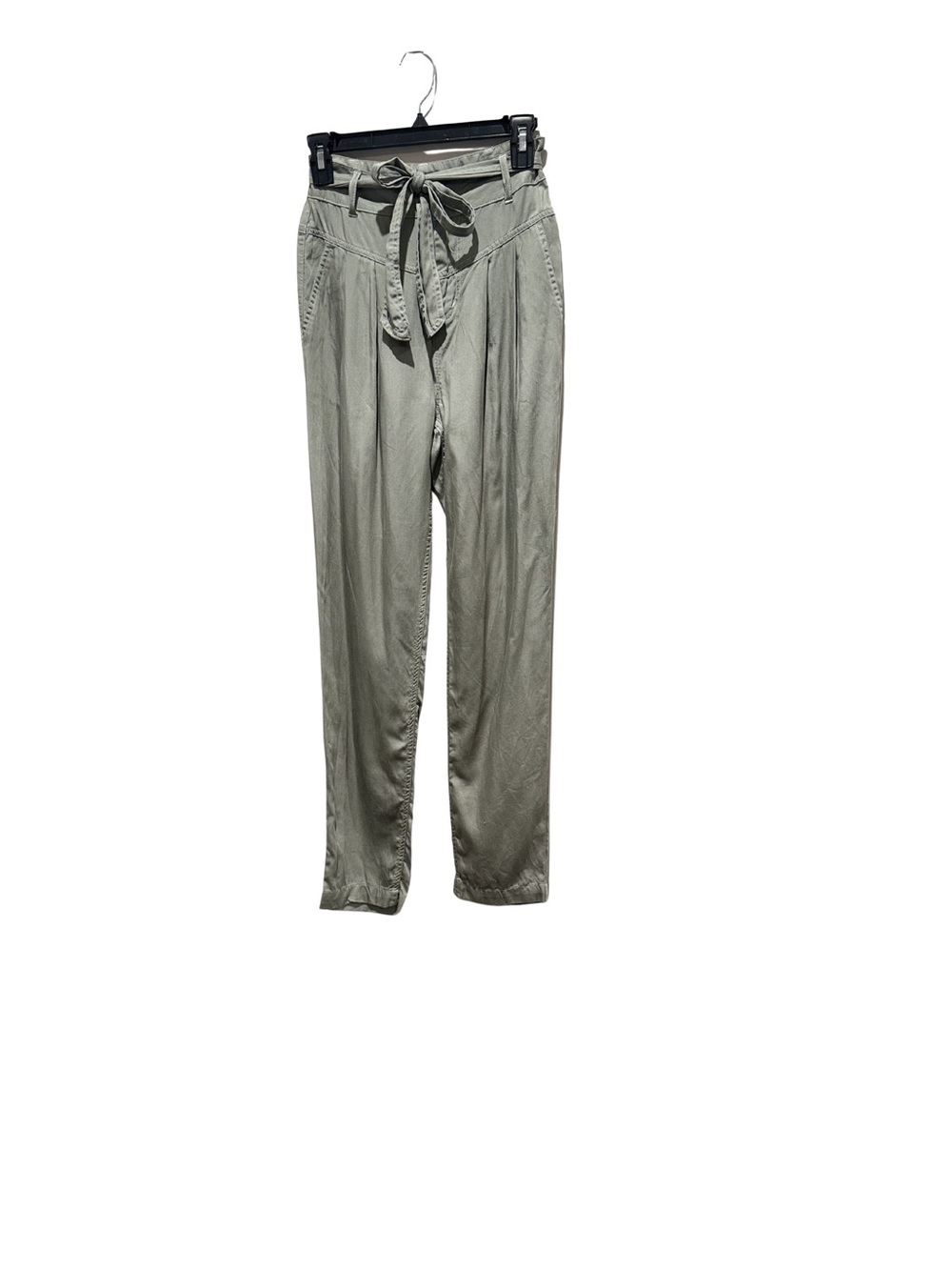 Men's Olive Green Tie-Waist Pants